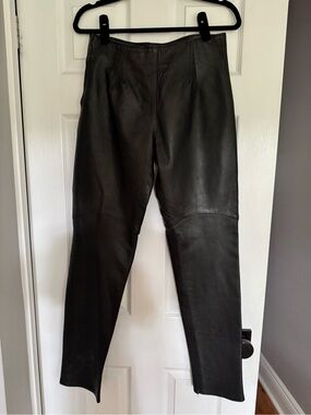 Vintage Leather High Rise Pants Small